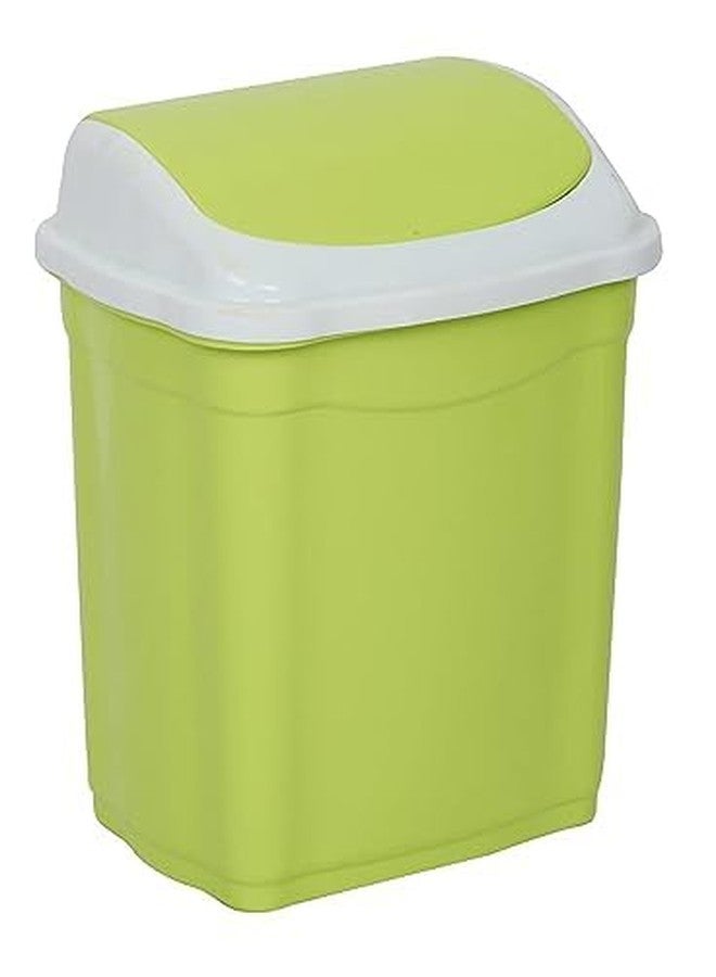 ARISTO Small Plastic Swing Dustbin,16 Ltr (Green) - Image 1